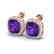 12 CTW Amethyst & Micro Pave Halo VS/SI Diamond