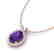 2.50 CTW Amethyst & Micro Pave VS/SI Diamond Necklace