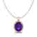 2.50 CTW Amethyst & Micro Pave VS/SI Diamond Necklace - 2