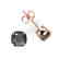 6 CTW Cushion Cut Black VS/SI Diamond Designer Stud - 2