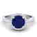 2 CTW Sapphire & Halo VS/SI Diamond Micro Pave Ring 18K
