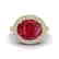 4.50 CTW Ruby & Micro Pave VS/SI Diamond Ring 18K - 2