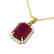 5.50 CTW Ruby And Micro Pave VS/SI Diamond Halo