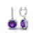 4 CTW Amethyst & Micro Pave VS/SI Diamond Designer Halo - 2