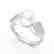 0.27 CTW Micro Pave VS/SI Diamond & Pearl Designer Ring - 2