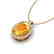 2.75 CTW Citrine & Micro VS/SI Diamond Halo Solitaire - 2