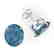 18 CTW London Blue Topaz Designer Solitaire Stud - 2