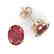 5.50 CTW Pink Tourmaline Designer Solitaire Stud - 2