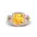 3.75 CTW Citrine & Micro VS/SI Diamond Ring 14K Rose