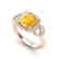3.75 CTW Citrine & Micro VS/SI Diamond Ring 14K Rose - 2