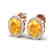 5.50 CTW Citrine & Micro VS/SI Diamond Halo Earrings