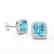 6.50 CTW Sky Blue Topaz & Micro VS/SI Diamond Halo - 2