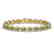10.54 CTW Tourmaline & Diamond Halo Bracelet 10K Yellow