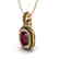 2.50 CTW Garnet With Black Micro VS/SI Diamond Necklace - 2