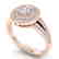 1.15 CTW Certified VS/SI Diamond Art Deco Halo Ring 18K - 2