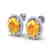 5 CTW Citrine & Micro Pave VS/SI Diamond Earrings Halo