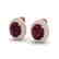 9 CTW Garnet & Micro Pave VS/SI Diamond Earrings 14K