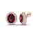 9 CTW Garnet & Micro Pave VS/SI Diamond Earrings 14K - 2