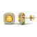2.16 CTW Citrine & Micro VS/SI Diamond Earrings Halo - 2