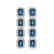 12.02 CTW London Topaz & Diamond Halo Earrings 10K