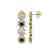 5.58 CTW Black & White Diamond Designer Earrings 18K - 2