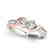 1.25 CTW Certified VS/SI Diamond 2 Stone Ring 14K White - 2