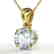2 CTW Aquamarine Designer Inspired Solitaire Necklace