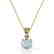 2 CTW Aquamarine Designer Inspired Solitaire Necklace - 2