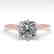 1.0 CTW Certified VS/SI Cushion Diamond Ring 14K Rose
