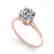 1.0 CTW Certified VS/SI Cushion Diamond Ring 14K Rose - 2
