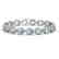 16.59 CTW Sky Topaz & Diamond Halo Bracelet 10K White