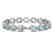 16.59 CTW Sky Topaz & Diamond Halo Bracelet 10K White - 2