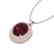 4.50 CTW Garnet & Micro Pave VS/SI Diamond Necklace 14K - 2