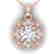 0.75 CTW I-SI Diamond Solitaire Art Deco Necklace 18K