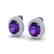8 CTW Amethyst & Micro Pave VS/SI Diamond Earrings 18K