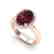 2.50 CTW Garnet And Micro Pave VS/SI Diamond Ring Halo - 2