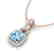 3.50 CTW Topaz & Micro VS/SI Diamond Necklace 14K Rose