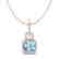 3.50 CTW Topaz & Micro VS/SI Diamond Necklace 14K Rose - 2