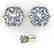 1.0 CTW VS/SI Cushion Cut Diamond Stud Art Deco - 2