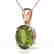 3 CTW Green Tourmaline Designer Solitaire Necklace 14K