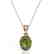3 CTW Green Tourmaline Designer Solitaire Necklace 14K - 2