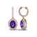 3.50 CTW Amethyst & Micro Pave VS/SI Diamond Earrings - 2