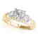 1.6 CTW Certified VS/SI Princess Cut Diamond 3 Stone - 2