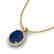 3 CTW Sapphire & Micro Pave VS/SI Diamond Necklace Halo