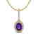 1.75 CTW Amethyst & Micro Pave VS/SI Diamond Necklace