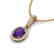 1.75 CTW Amethyst & Micro Pave VS/SI Diamond Necklace - 2