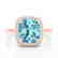 3.50 CTW Sky Blue Topaz & Micro VS/SI Diamond Halo