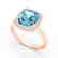 3.50 CTW Sky Blue Topaz & Micro VS/SI Diamond Halo - 2