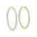 3 CTW Diamond VS/SI Certified 32 Mm Hoop Earrings 14K - 2