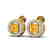 0.75 CTW Citrine & Micro Pave VS/SI Diamond Earrings